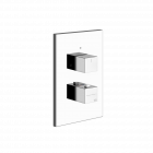 Gessi Rettangolo 09269+20182 wall-mounted thermostatic shower mixer | Edilceram Design