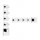 Gessi Rettangolo Wellness 43218 wall-mounted thermostatic shower mixer | Edilceram Design