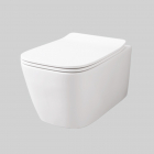 Wall-mounted toilet without a rim Artceram A16 ASV003- White | Edilceram Design