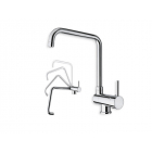 Kitchen faucet Cristina Contemporary Lines single-lever kitchen mixer with pull-down spout KT501 | Edilceram Design