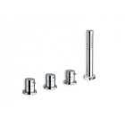 Bathtub mixer Cristina Tricolor Green bathtub rim mixer 2 way diverter TV122 | Edilceram Design