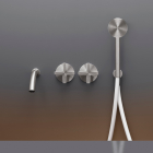 Cea Design Cross CRX 23Y progressive wall-mounted bathtub mixers | Edilceram Design
