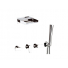Daniel Diva DV4441CA wall-mounted shower set with hand shower and waterfall shower head | Edilceram Design