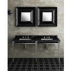 Wall-mounted Double Washbasin Console Devon&Devon Double Claridge DEDBCLARI | Edilceram Design