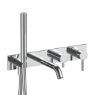 Bathtub Mixer + Built-in Part Fantini Nostromo E820B+R021A | Edilceram Design
