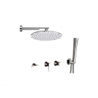 Daniel Diva DV4441 wall-mounted shower set with overhead shower and hand shower | Edilceram Design