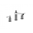 Gessi Venti20 65014 medium 3-hole above-top basin mixer without waste | Edilceram Design