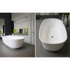 Antonio Lupi BAIAS oval freestanding bathtub in Cristalplant | Edilceram Design