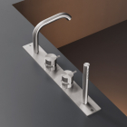 CEA Milo360 MIL88 bathtub rim mixer with spout and hand shower | Edilceram Design