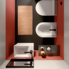 Ceramic Countertop/Wallmounted Washbasin GSI Kube 9484011 | Edilceram Design