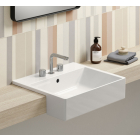 Semi-recessed Ceramic Washbasin GSI Kube 9434111 | Edilceram Design