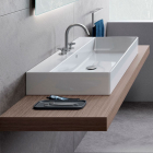 Ceramic Countertop/Wallmounted Washbasin GSI Kube 9423111 | Edilceram Design