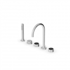 Zucchetti Savoir ZSV483 5-hole overhead bathtub mixer with hand shower | Edilceram Design