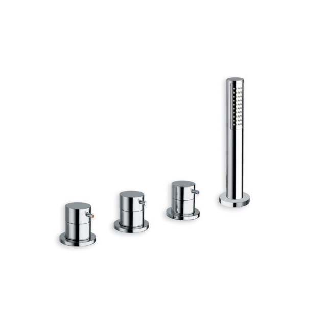 Bathtub mixer Cristina Tricolor Green bathtub rim mixer 2 way diverter TV122 | Edilceram Design