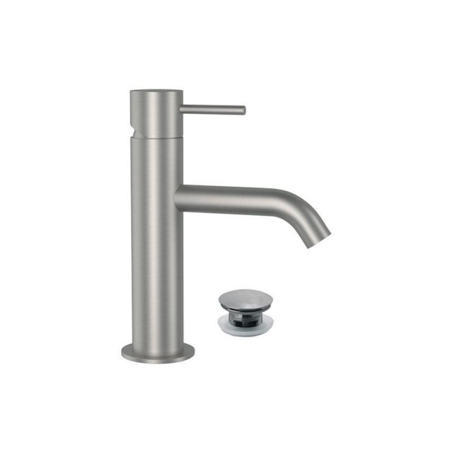 Daniel Tokyo Steel SSTX605CC above-top single lever basin mixer | Edilceram Design