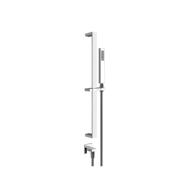 Gessi Rettangolo 20142 wall-mounted sliding rod with antiscale hand shower | Edilceram Design