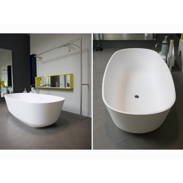 Antonio Lupi BAIAS oval freestanding bathtub in Cristalplant | Edilceram Design