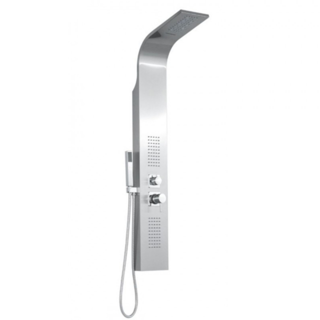 Brushed Stainless Steel Shower Column Jungle Morini S994W | Edilceram Design