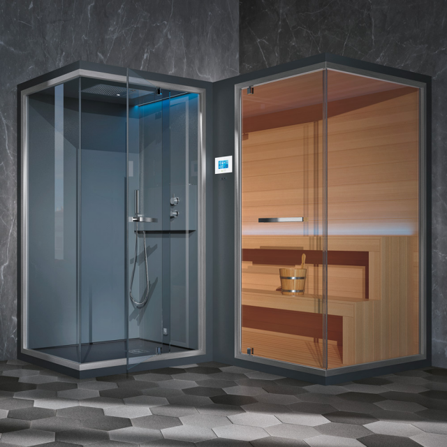 Hammam + Shower + Sauna Hafro Ethos L SEL40011 | Edilceram Design