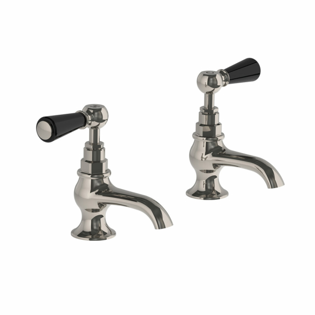 Lefroy Brooks Classic basin pedestal faucet with black levers BL 8022 | Edilceram Design