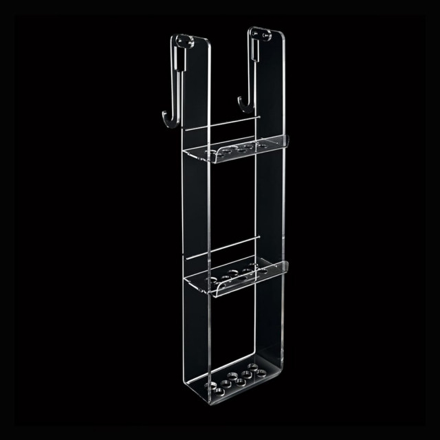 Plexiglass 3-tier holder with hook Tlbath 2113/C/TR | Edilceram Design